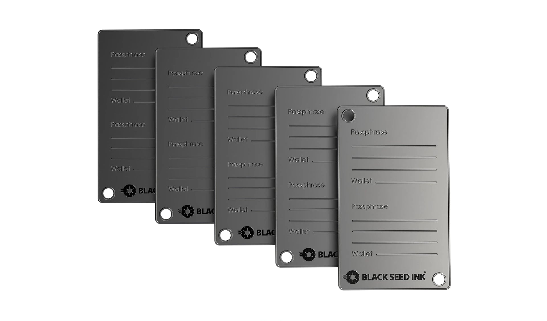 Five passphrase cold wallets