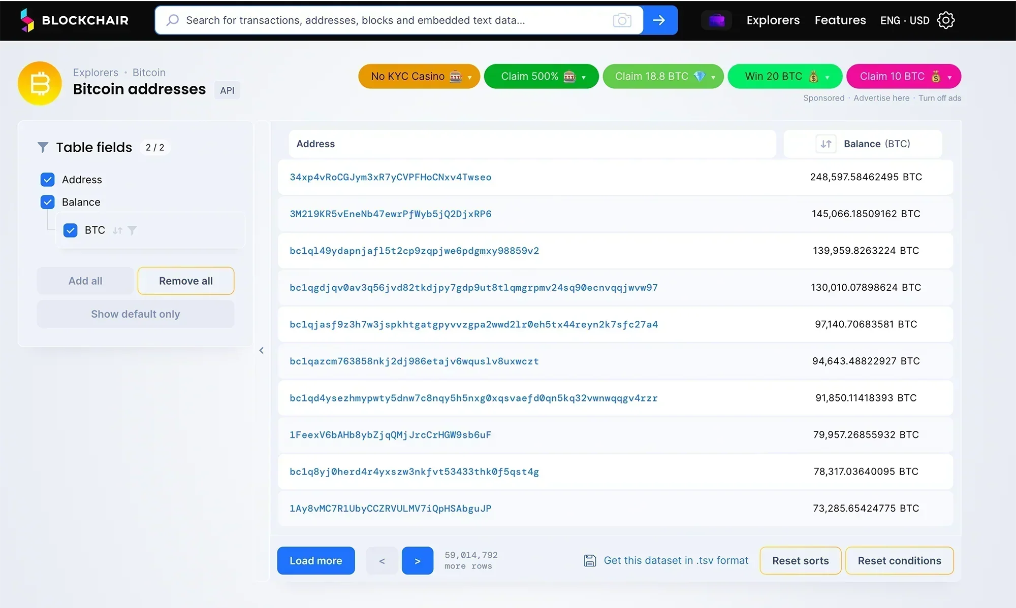 BTC Wallet Addresses
