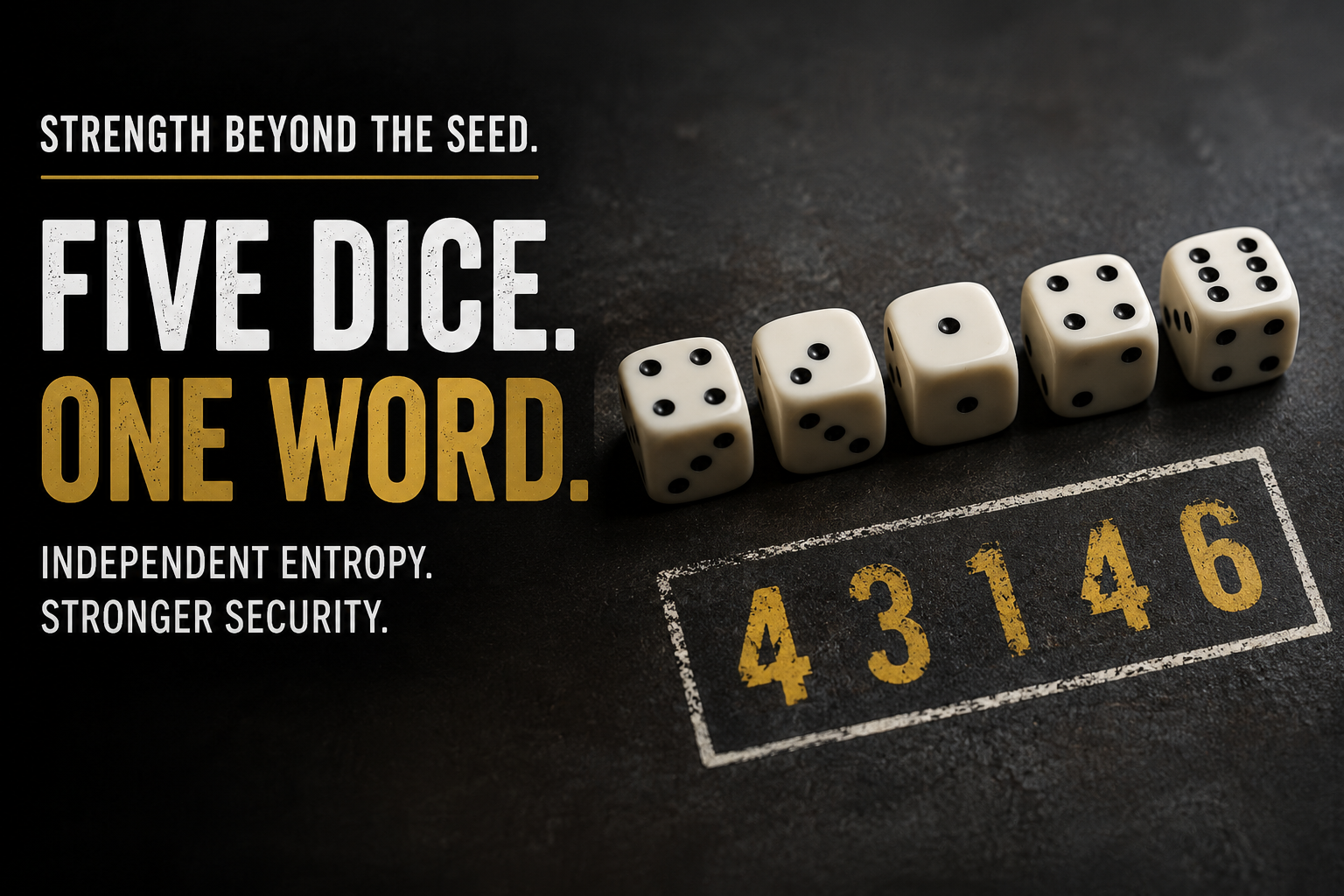 Five dice entropy. One word.