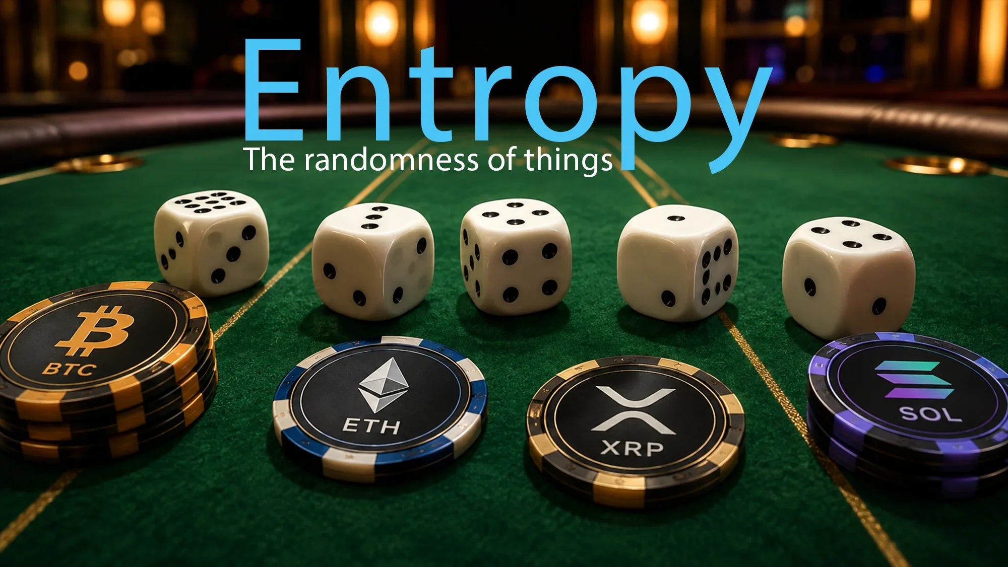 Entropy shown using 5 dice