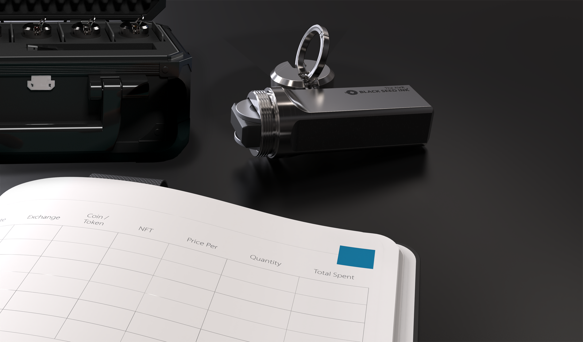 Crypto Cold Storage Notebook and Titanium Capsule