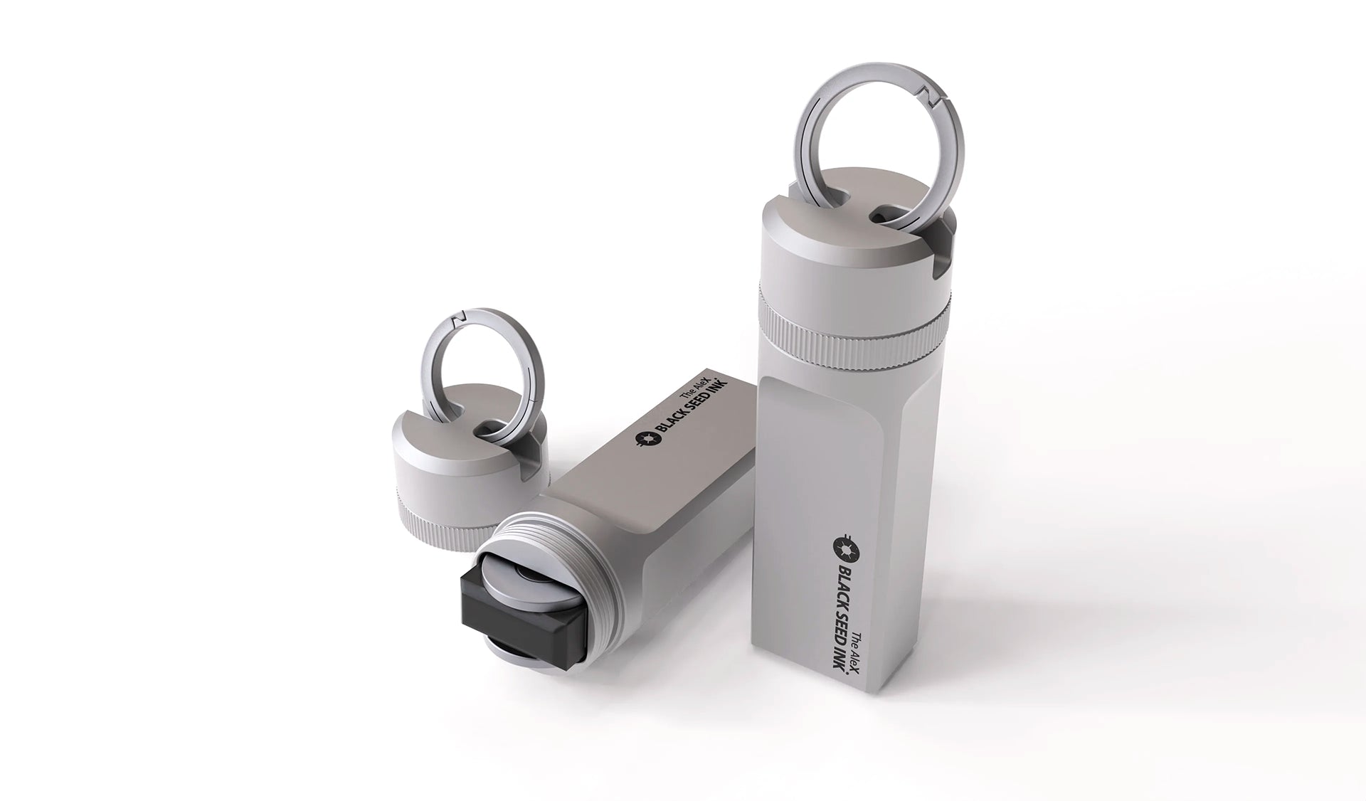 Two sandblast titanium storage capsule for Ledger Nano hardware wallet