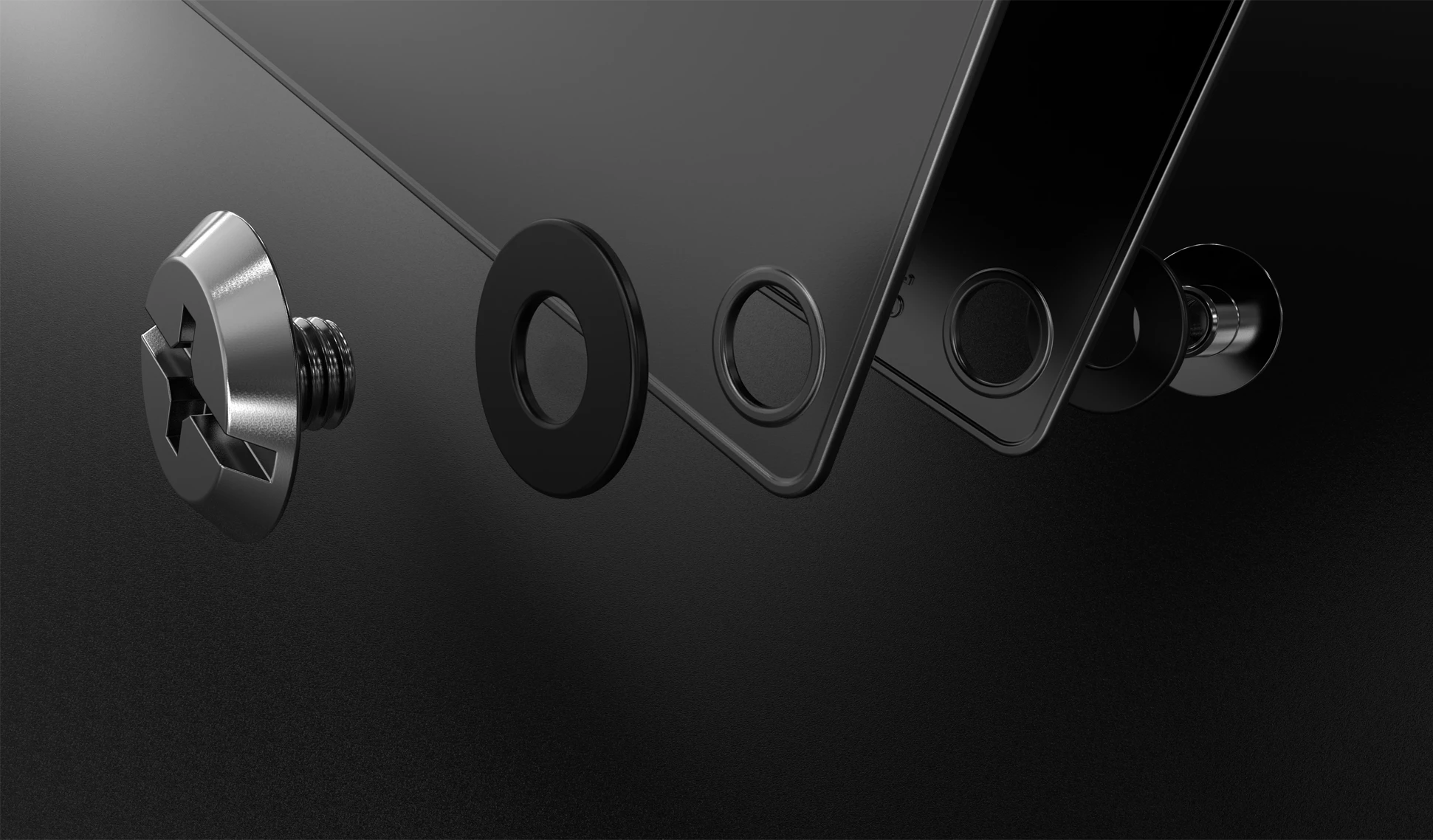 Canadian steel screws for binding two or more cold wallets