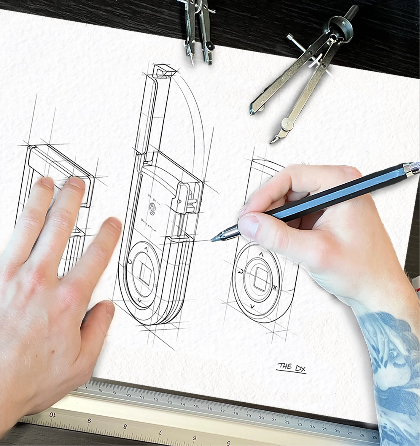 D'Cent Wallet Hand Sketch