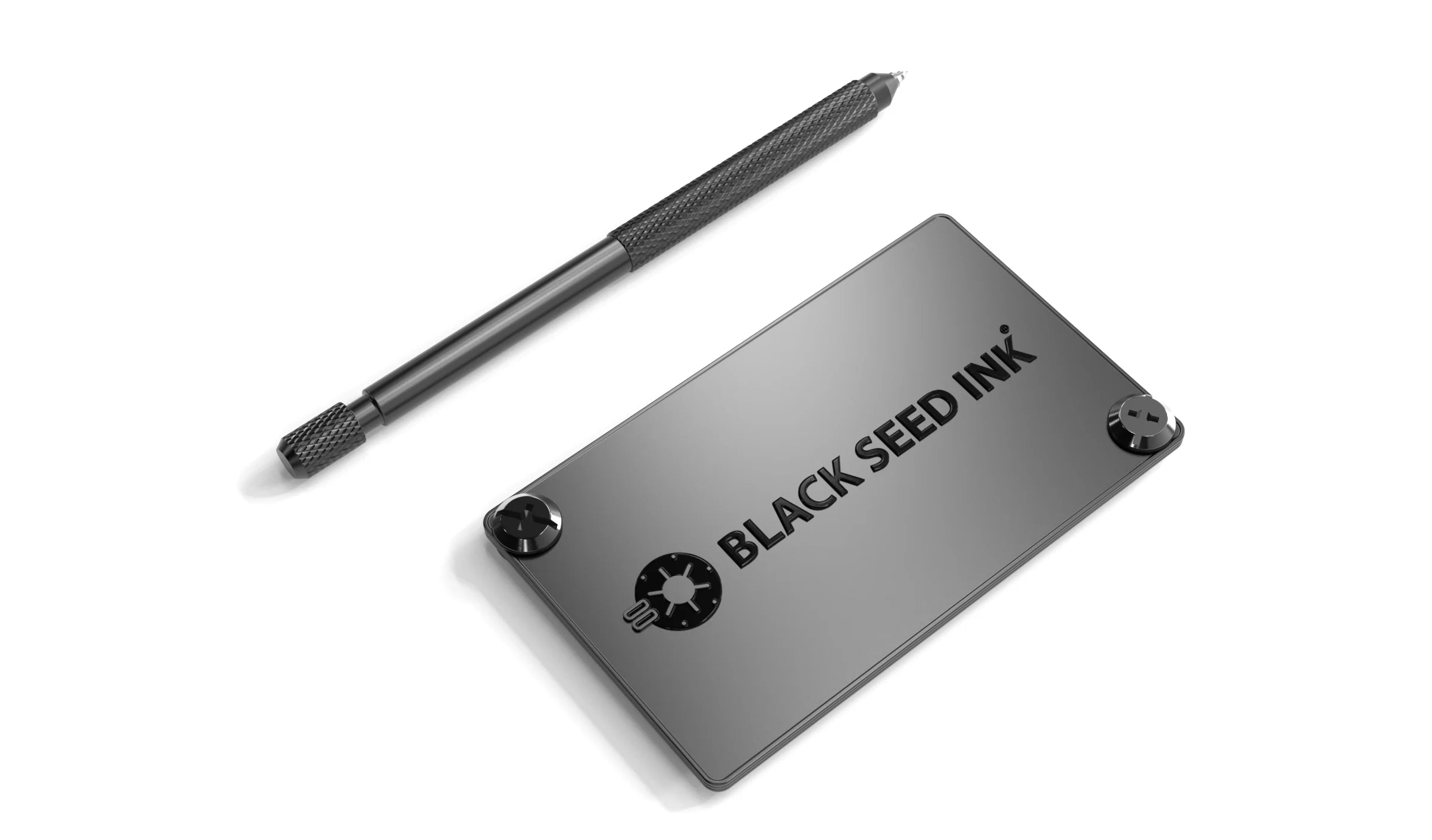 A bound stack of two seed wallets by Black Seed Ink