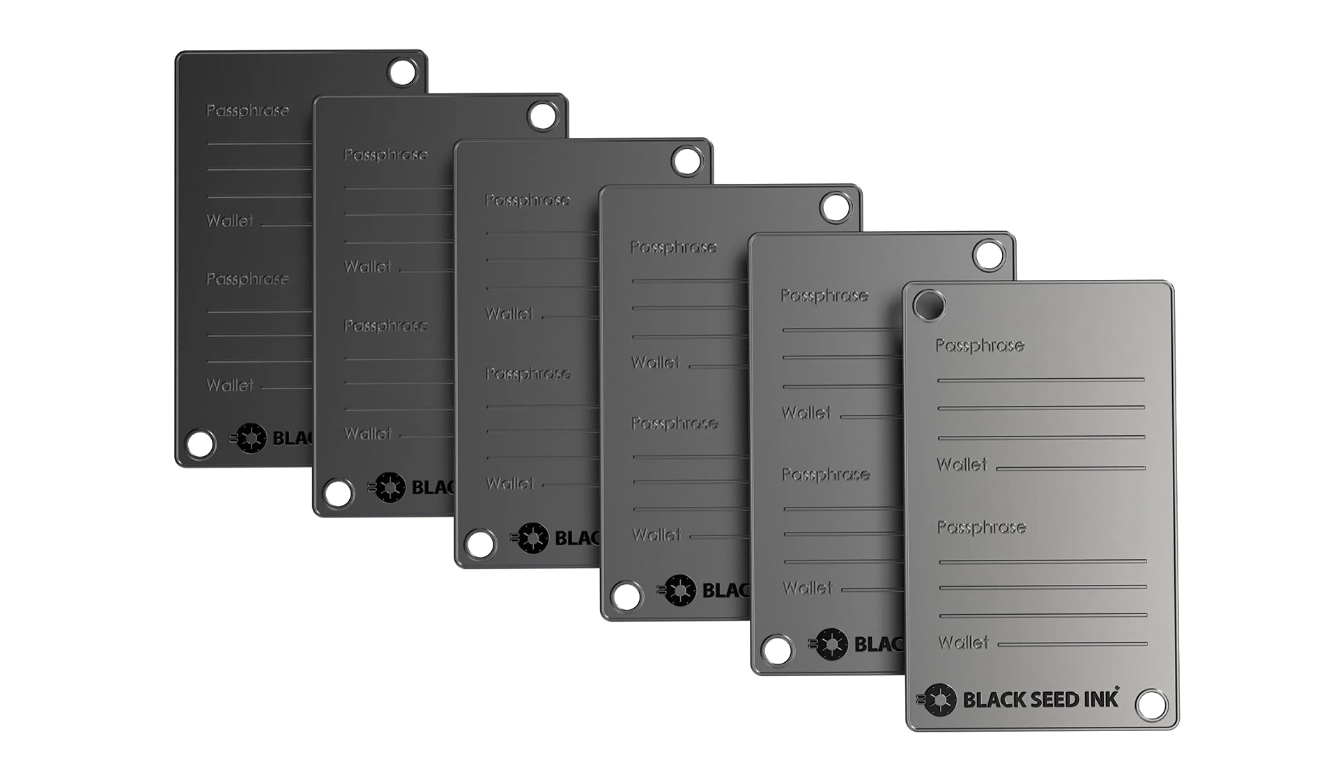 Six passphrase cold wallets