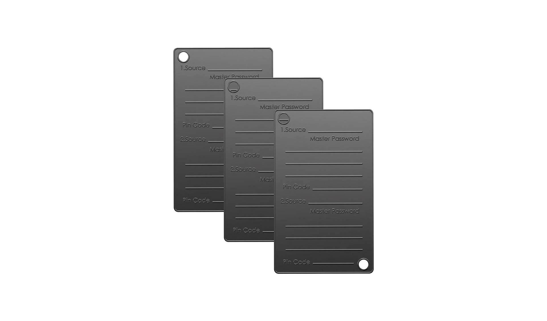 Three master password cold wallets