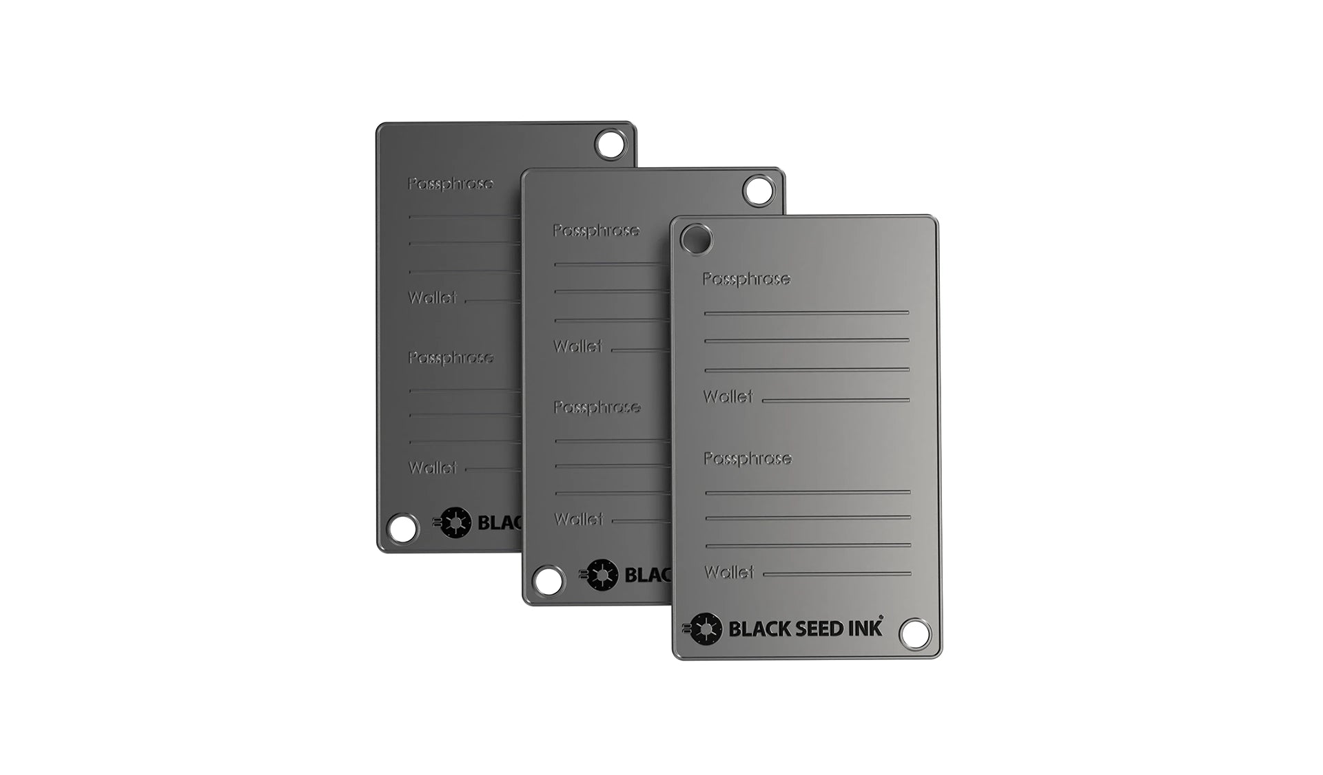 Three passphrase cold wallets