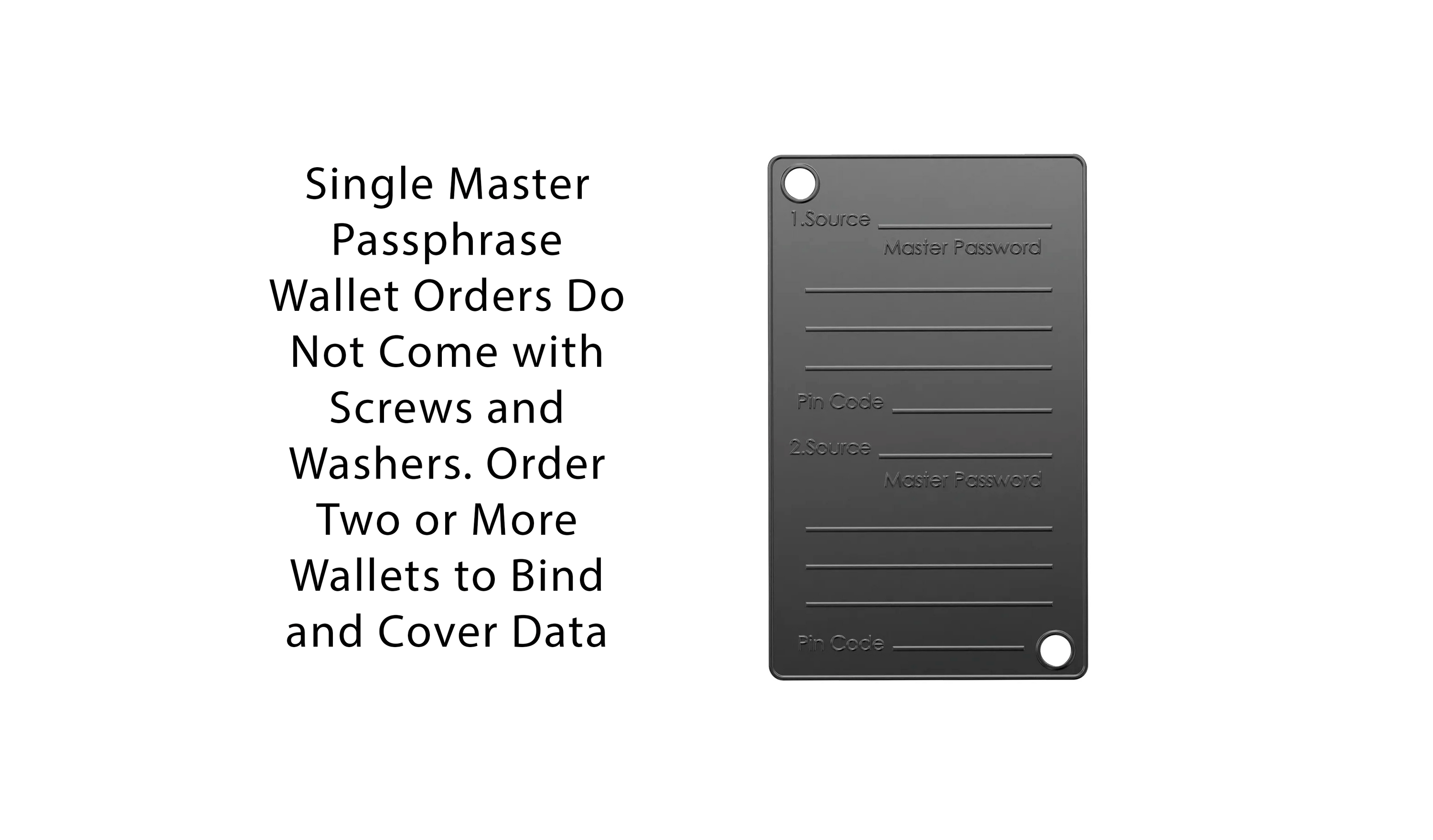One master password cold wallet
