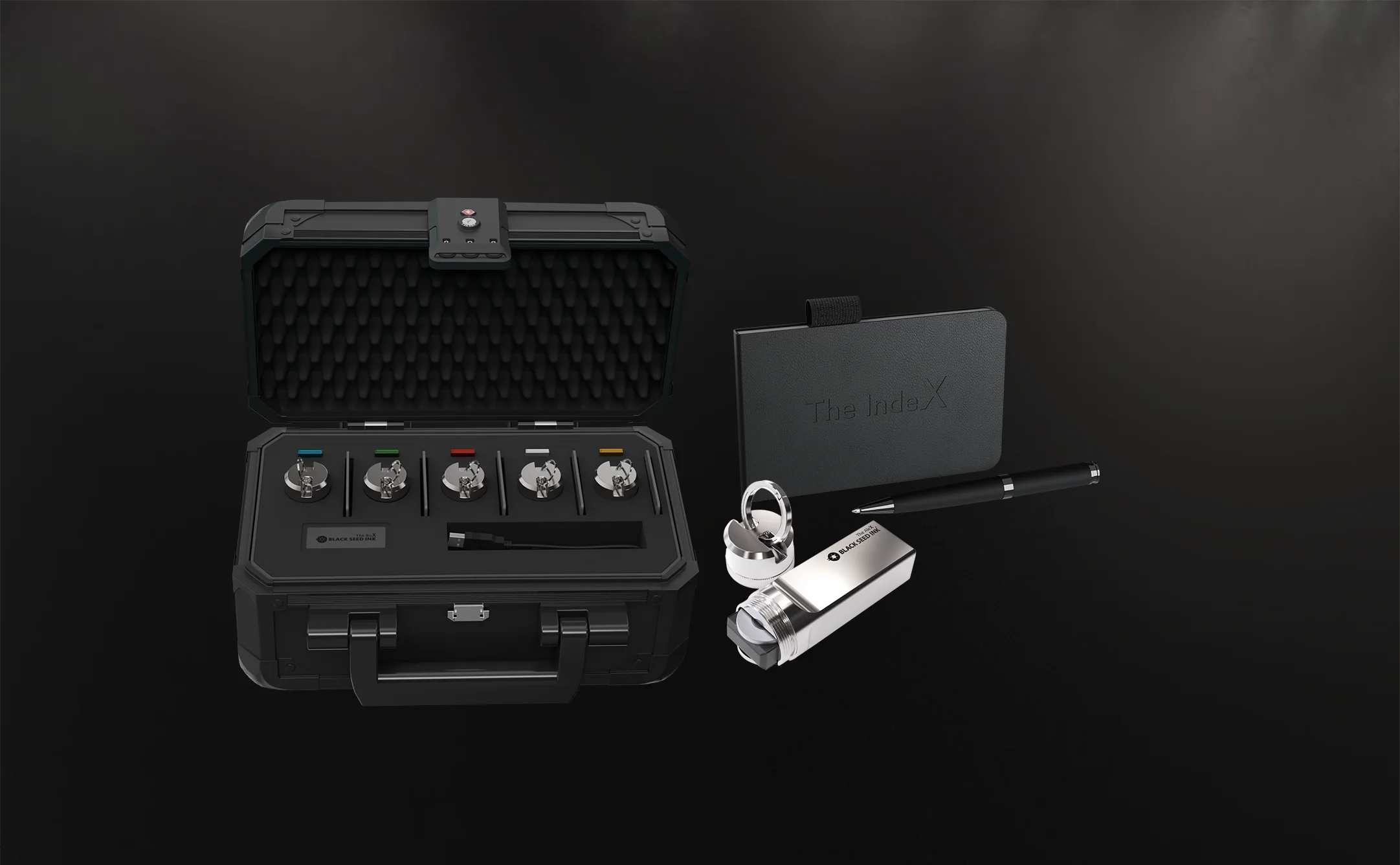 Black Seed Ink&#39;s The X Series - a three-part cold storage solution for managing digital assets