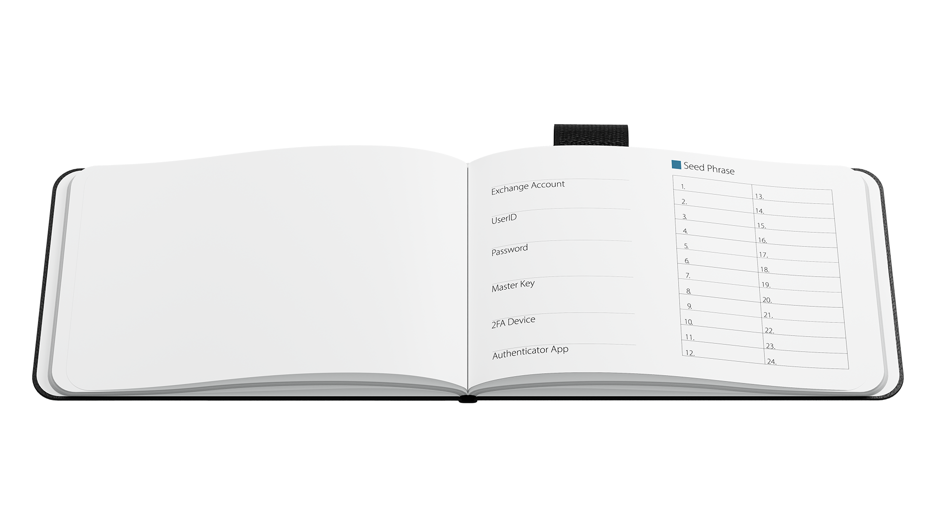 The IndeX crypto investment notebook by Black Seed Ink