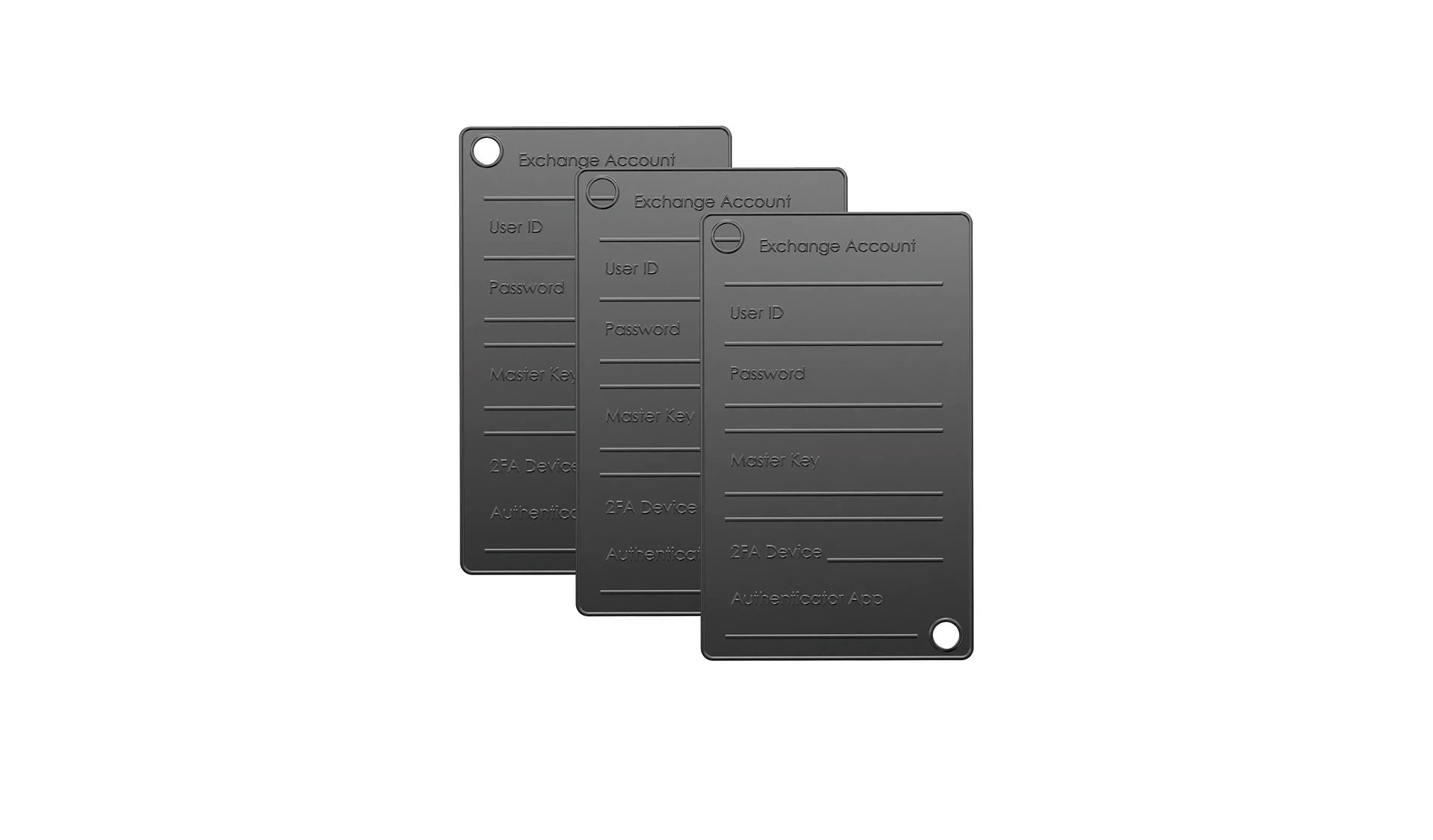 Three crypto exchange cold wallets