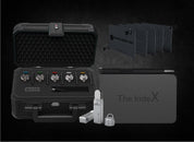 Black Seed Ink crypto security kit featuring a secure storage case with multiple locking mechanisms, a set of metal seed phrase plates, The IndeX notebook with a pen, and additional security accessories for safeguarding cryptocurrency assets.